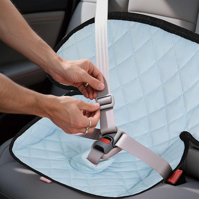 MOOB Waterproof Car Seat Protector - Potty Training Liner for Baby & Toddler, Machine Washable Piddle Pad with Anti-Slip Backing, Universal Fit for Infant Car Seat & Stroller (Brown