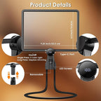 Magnifying Glass with Light for Reading, Rechargeable 5X Full Page 9.25" x 6.5" - Image 2