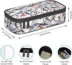 Money Novelty Us Dollar Cash Pattern Pencil Case Organizer Big Capacity Pencil - Image 5