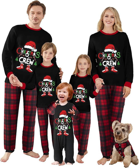 Awoscut Family Christmas Pajamas Matching Pajamas for Family, Xmas PJs Sets Holiday Sleepwear