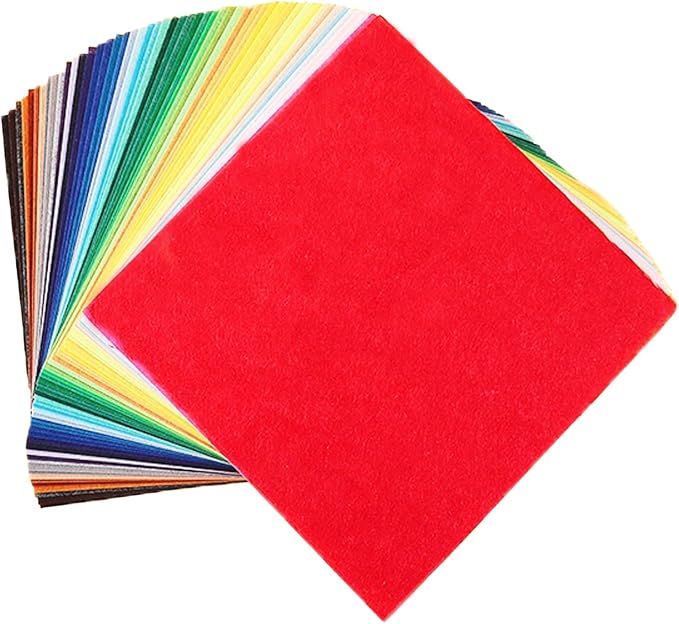 Felt Fabric Sheet 4"x4" DIY Hand Sewn Patches on Fabrics, Various Colored - Image 3