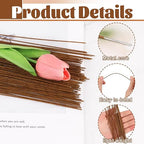 CCINEE 18 Gauge Brown Floral Stem Wire, 14 inch - Image 3