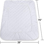 Utopia Bedding Quilted Fitted Mattress Pad, Twin Size, Elastic Fitted Mattress - Image 4