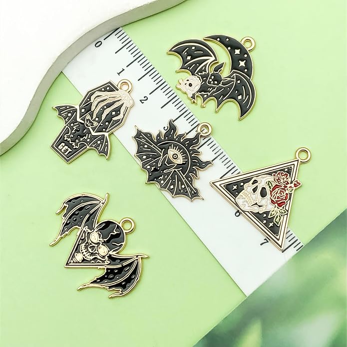 Valentine's Day Heart Charms Set, Decorative Rose and Flower Designs - Image 7