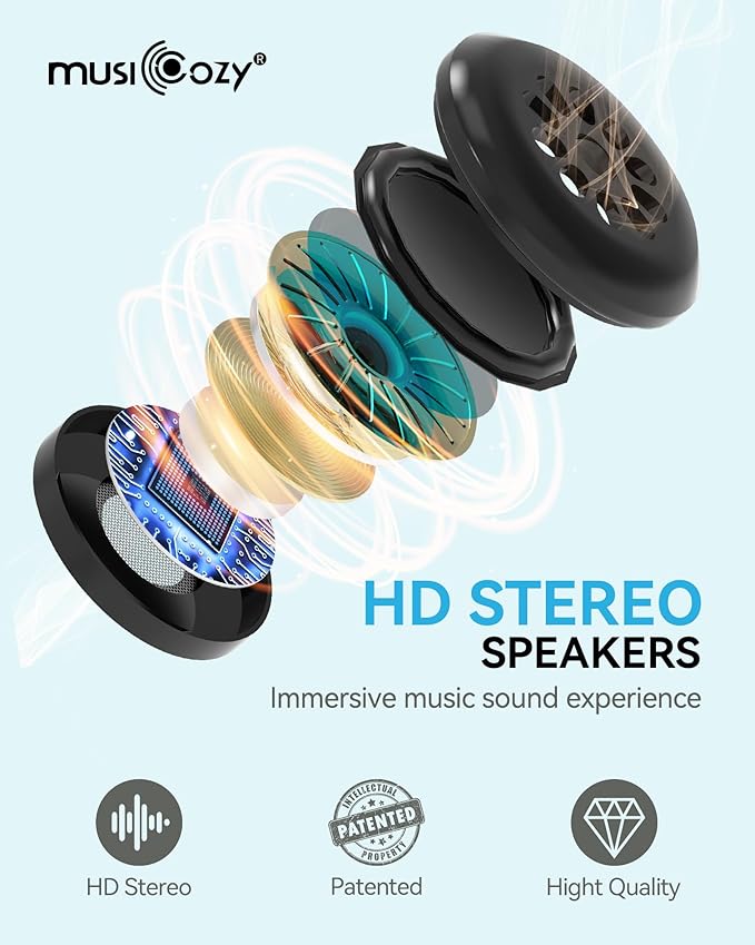 MUSICOZY 3D Sleep Headphones Mask Sleeping Headphones - Image 5