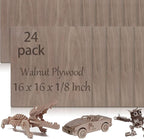 24 Pcs Walnut Unfinished Wood Craft, School DIY Projects, CNC Cutting, and Wood by Vemkyrio