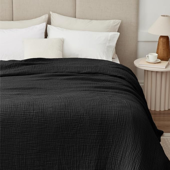 100% Cotton Muslin Blanket 50"x 60", 6 Layers Breathable and Lightweight Cotton - Image 2