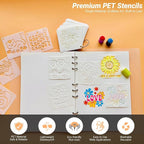 Stencils for Painting, Hippie Style Stencils for Crafts Reusable, 3 Inch - Image 2