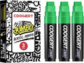 Coogert 3Pcs Green Jumbo Poster Markers, 15MM Thick Permanent Acrylic Graffiti by CoogertPaintPens