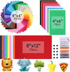 ABEJFIC 60PCS Felt Fabric Sheets Craft Kit by Unknown