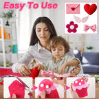 gisgfim 42Pcs Valentine's Day Pink-Purple Felt Fabric Sheet Craft Kit 8 x 12 - Image 4