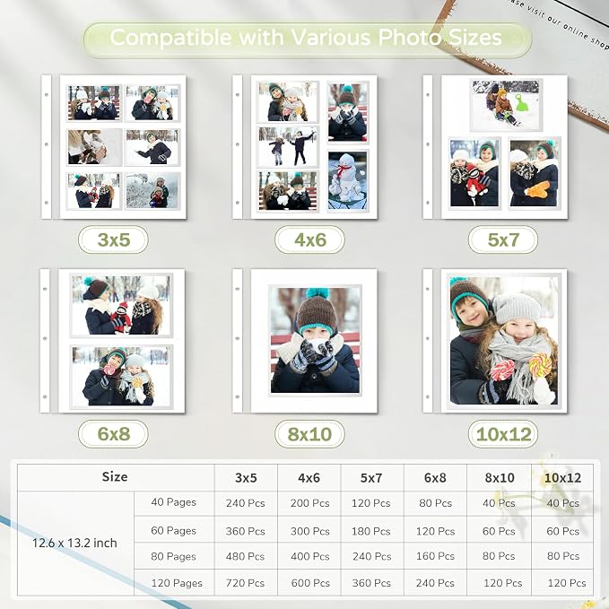 Popotop Large Photo Album Self Adhesive 4x6 5x7 8x10 Scrapbook Album DIY - Image 8