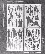 TIAMECH 4 Pcs A4 Reusable Family Stencils - Image 6