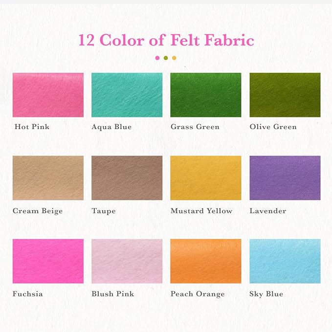 Phantomon 8" x 35" Felt Fabric Sheets, 1mm Sturdy Nonwoven Felt Rolls, Large - Image 3