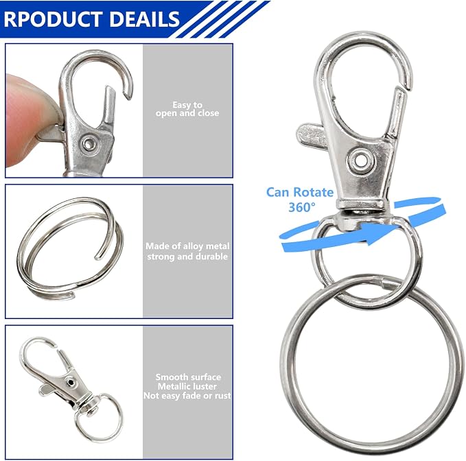 325pcs Keychain Making Kit Keychain Clips - Image 3