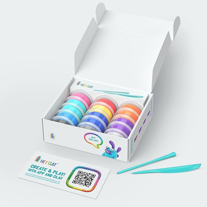HEY CLAY - Beasts Set-Colourful Modeling Kids-Air Dry Clay Kit 15 cans and - Image 2