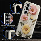 Case for Samsung Galaxy S26 Case, Faux Embroidery Boho Floral Design- Hybrid - Image 4