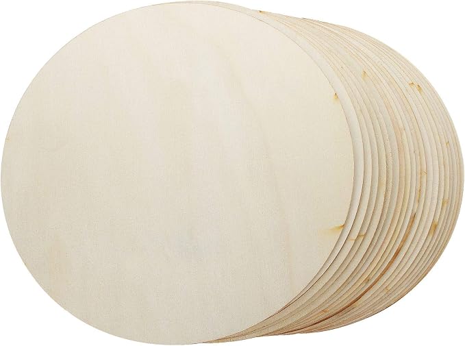 ZOEYES 20 Pack 10 Inch Wood Rounds Unfinished Wooden Circles 1/8 Inch Thick - Image 3