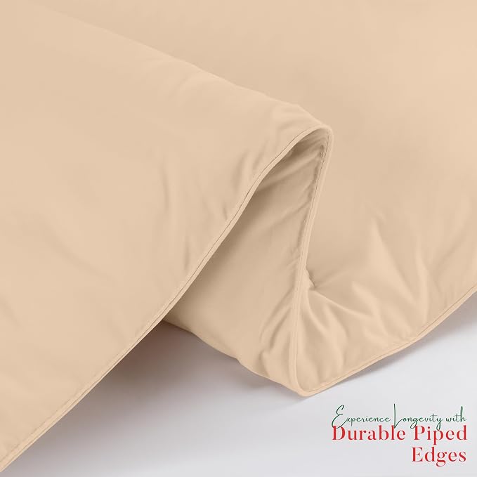 Utopia Bedding Queen Comforter Duvet Insert, Quilted Beige Comforter - Image 6
