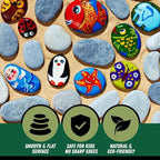PGN 40 Large River Rocks for Painting - Image 2