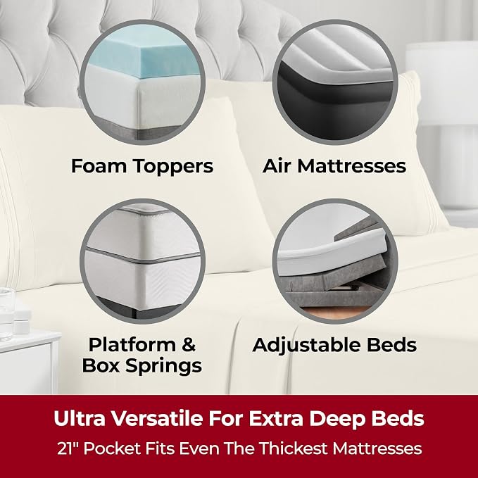 Mellanni Extra Deep Queen Sheets - Image 2