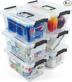 NUMIFUN 7Qt Clear Plastic Storage Bins by NUMIFUN