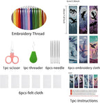 DYAIANGMU Dragon 6 Pcs Cross Stitch Bookmark Kit - Image 2