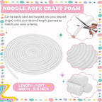 Frienda 5/8 Inch x 40 Ft White Foam Noodles - Image 2