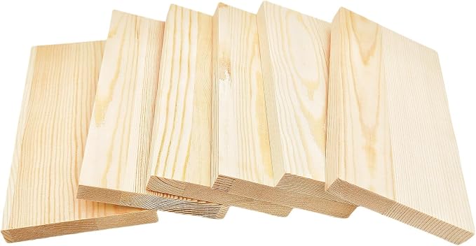 6PCS Rectangle Wood Boards Unfinished Wood Blocks - Image 7