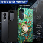 for Samsung Galaxy S25 Edge Case, Frog Stained Glass Pattern Glossy 2 in 1 - Image 3