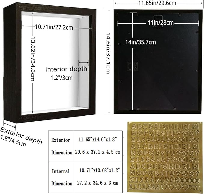 11x14 Shadow Box Frame Display Case - Image 2