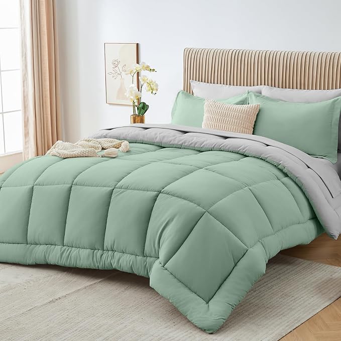 Sasttie King Size Comforter Set, 7 Pieces Bed in a Bag King, Complete Bedding by SASTTIE