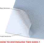 guangyintong Heat Transfer Vinyl Glitter Silver HTV Rolls, Glitter HTV Vinyl - Image 3