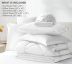 CozyLux King Size Comforter Set White - Image 6