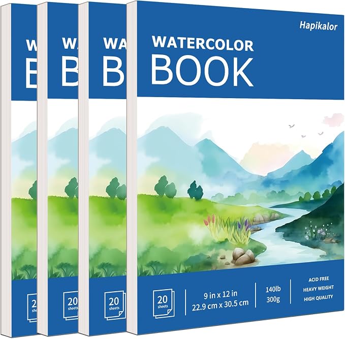 Hapikalor School Supplies for Teens, 140lb/300gsm, Premium Water Color Pad for by Hapikalor