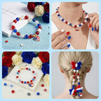 DUQGUHO Red White and Blue Glass Beads - Image 6