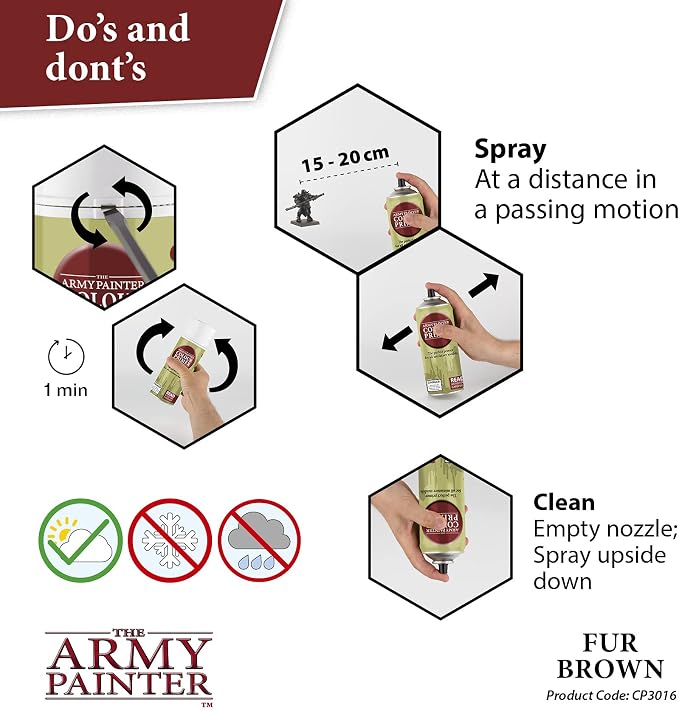 The Army Painter Colour Primer Fur Brown, 400 mL Acrylic Spray Primer, Spray - Image 4