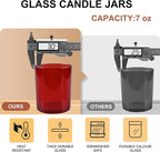 SHOWIN Thick Candle Jars for Making Candles 16 Pcs, 7 OZ Empty Jars - Image 4