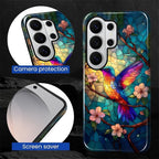 for Samsung Galaxy S26 Ultra Case, Stained Glass Hummingbird Pattern Glossy 2 - Image 5