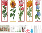 VIGEGU 5 Pcs Flower Cross Stitch Kits by VIGEGU