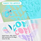 PU Heat Transfer Vinyl Yellow, 12Inches×20FT Iron on - Image 4