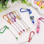 22 PCS Beadable Keychains Bars Bulk 11 Colors DIY Beaded Keychain Making Kit - Image 2