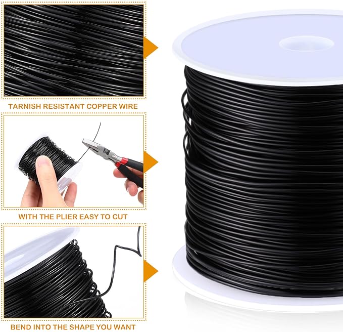 Funrous 5 Rolls 5 Size Jewelry Wire 18, 26 Gauge Copper Wire Kit Jewelry - Image 4