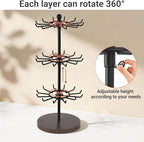 Mkono Bracelet Holder Gold Metal Rotating Bracelet Display Stand 3 Tier Jewelry - Image 5
