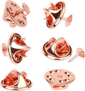 JANYUN 120 Pairs Butterfly Clutch Tie Tacks Pin Back Metal Locking | Rose Gold by JANYUN