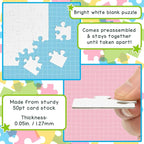 Hygloss 100 Blank Jigsaw Puzzles – 5.5 x 8 Inch, 28 Pieces Each – DYI Party - Image 4