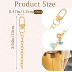 Chuyau 20pcs Gold Keychain Making Kit Swivel Snap Hook Lobster Claw Clasps - Image 2