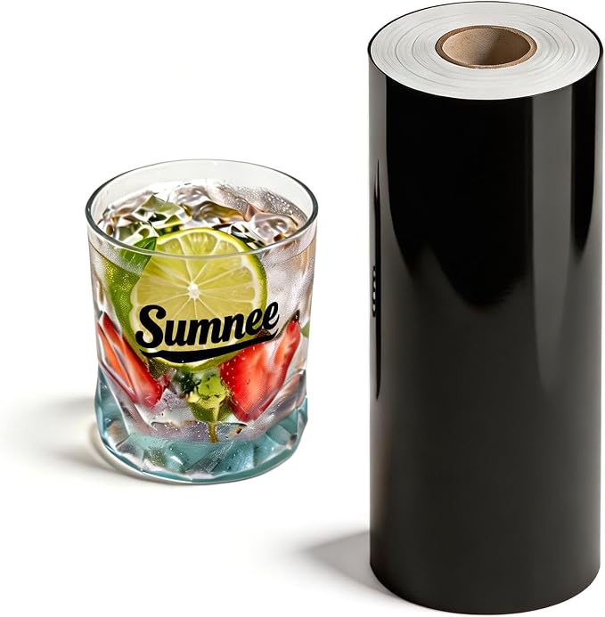 Black Permanent Vinyl for Cricut Cutting Machine, Waterproof, Durable Black by Unknown