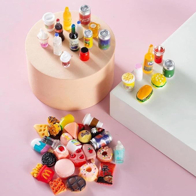 50 Pcs Miniature Food Drink Bottles Soda Pop Cans Pretend Play Kitchen Game - Image 7