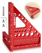 Saker 3D Multi-Angle Measuring Square Ruler, Aluminum Alloy Carpenter Square by Saker
